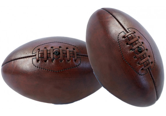 Mini-ballon rugby Old School Leather