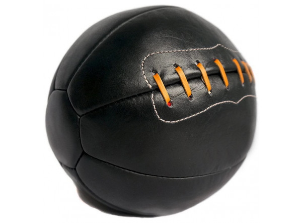 Ballon de foot cuir noir